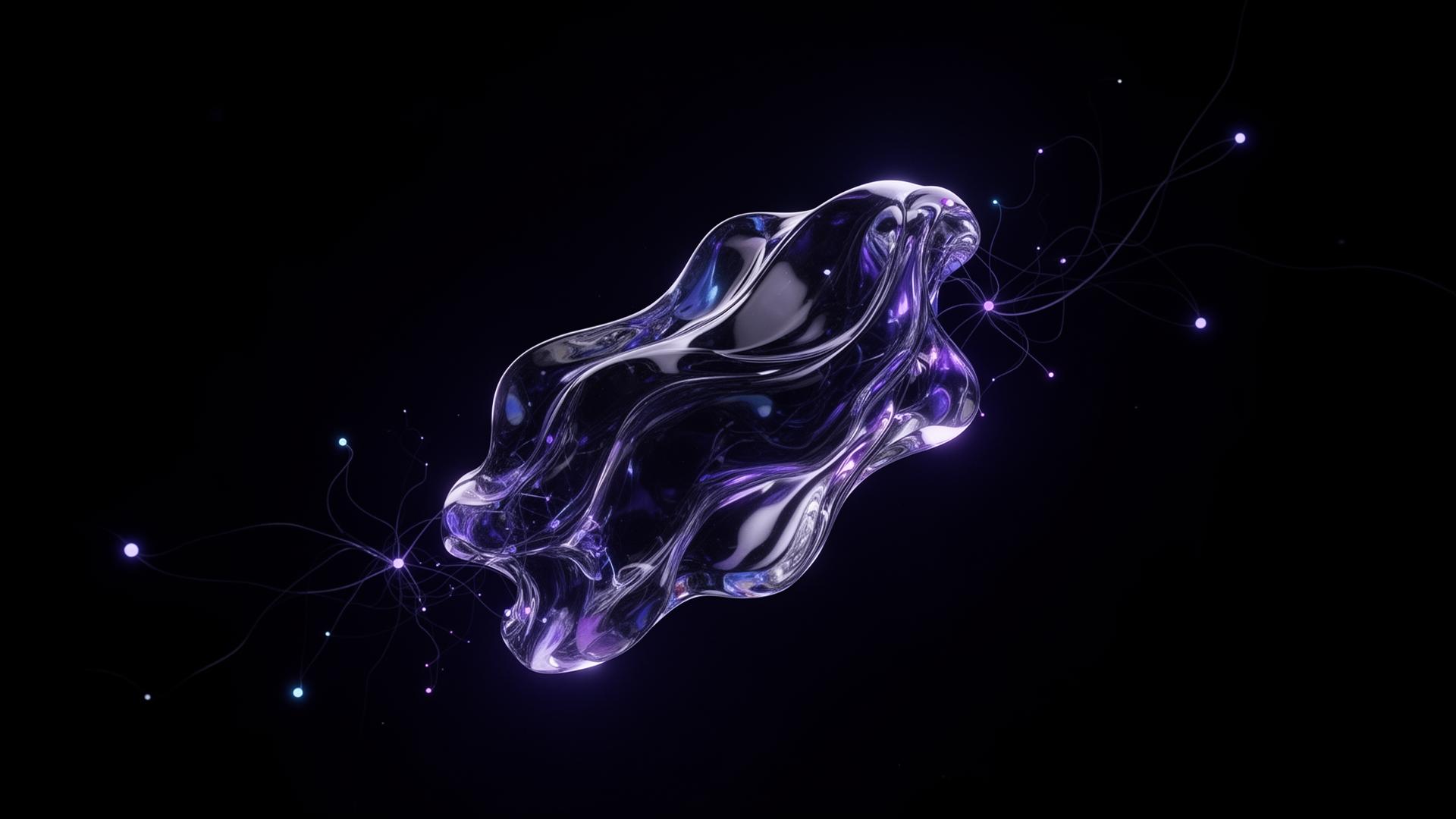 Abstract AI system visualization — neural light architecture by 3DS